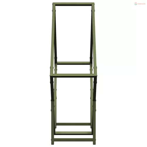 Olívazöld hidegen hengerelt acél tűzifatároló 80x25x80 cm