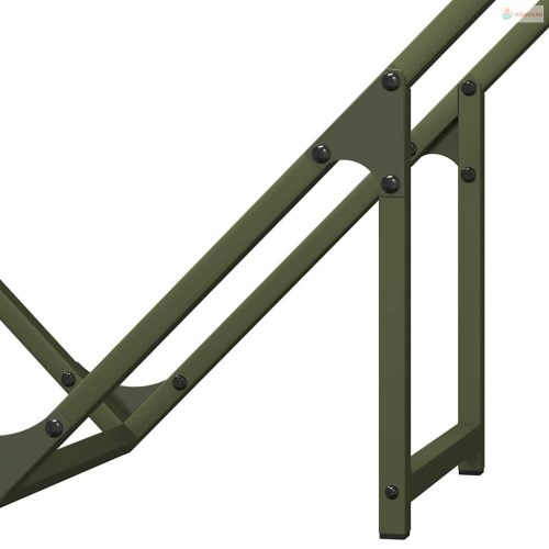 Olívazöld hidegen hengerelt acél tűzifatároló 80x25x80 cm