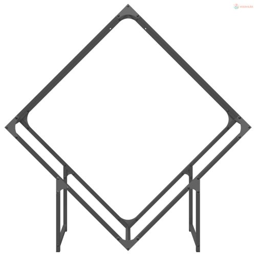 Fekete hidegen hengerelt acél tűzifatároló 100x25x100 cm