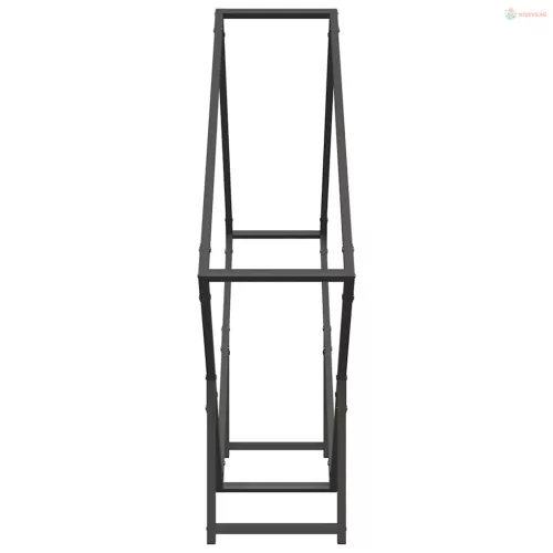 Fekete hidegen hengerelt acél tűzifatároló 100x25x100 cm