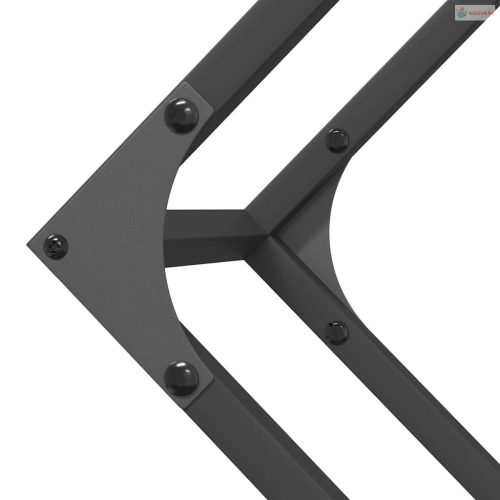 Fekete hidegen hengerelt acél tűzifatároló 100x25x100 cm