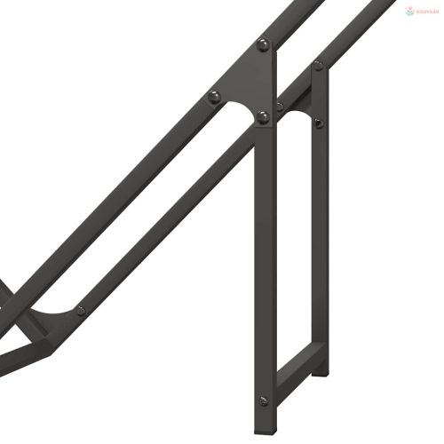 Fekete hidegen hengerelt acél tűzifatároló 100x25x100 cm