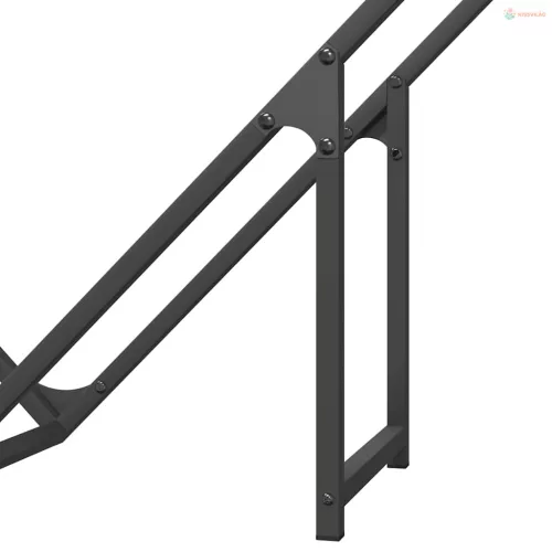 Fekete hidegen hengerelt acél tűzifatároló 100x25x100 cm