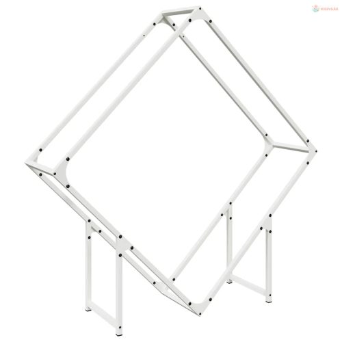 Fehér hidegen hengerelt acél tűzifatároló 100x25x100 cm