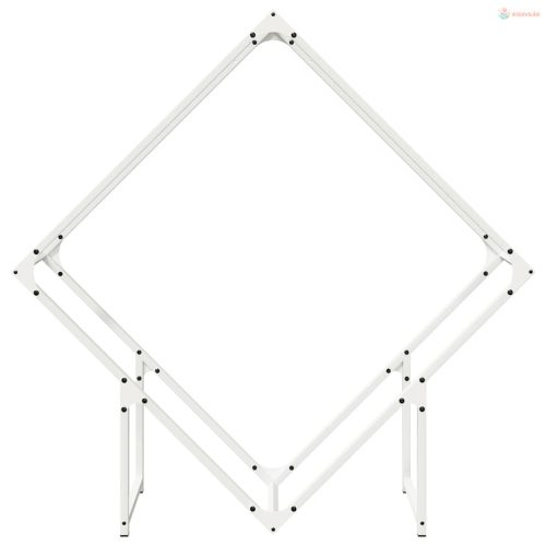 Fehér hidegen hengerelt acél tűzifatároló 100x25x100 cm