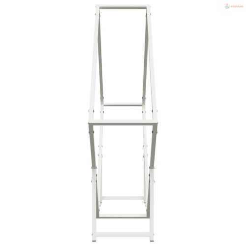 Fehér hidegen hengerelt acél tűzifatároló 100x25x100 cm