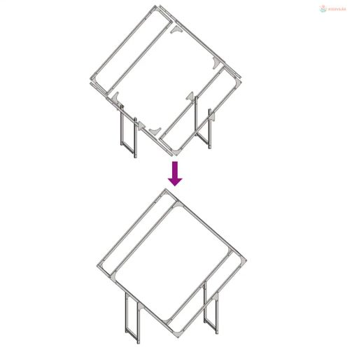 Antracitszürke hidegen hengerelt acél tűzifatároló 100x25x100cm
