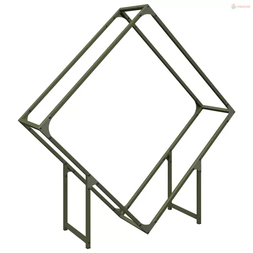 Olívazöld hidegen hengerelt acél tűzifatároló 100x25x100 cm