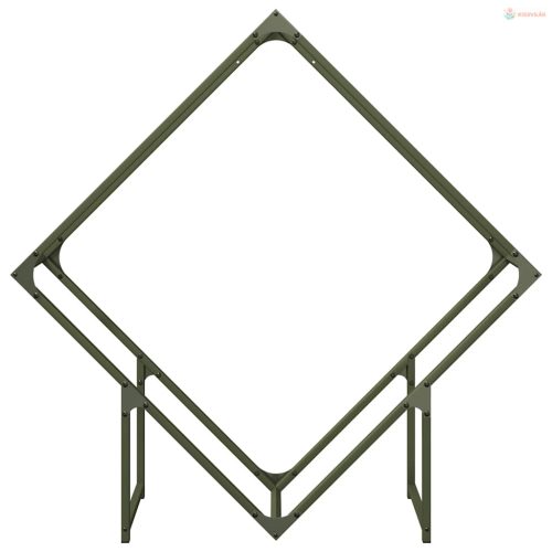 Olívazöld hidegen hengerelt acél tűzifatároló 100x25x100 cm