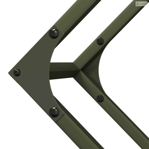 Olívazöld hidegen hengerelt acél tűzifatároló 100x25x100 cm