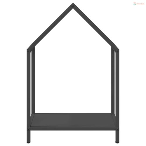 Fekete hidegen hengerelt acél tűzifatároló 40x25x60 cm