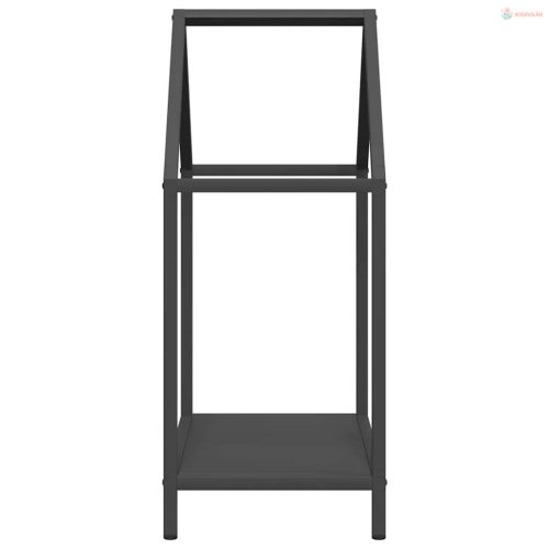 Fekete hidegen hengerelt acél tűzifatároló 40x25x60 cm