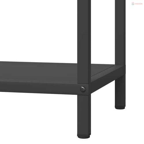 Fekete hidegen hengerelt acél tűzifatároló 40x25x60 cm