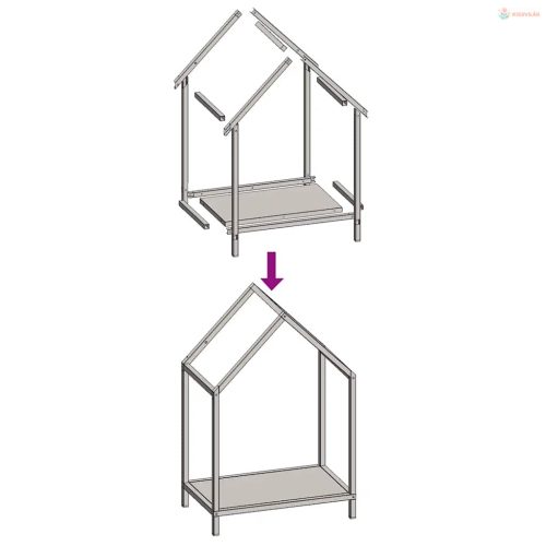 Antracitszürke hidegen hengerelt acél tűzifatároló 40x25x60 cm