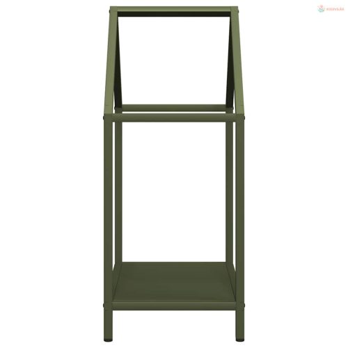 Olívazöld hidegen hengerelt acél tűzifatároló 40x25x60 cm