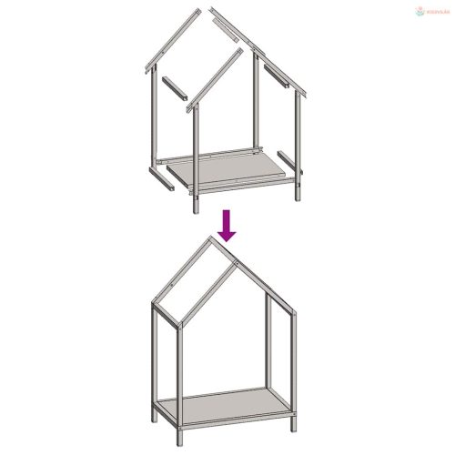 Olívazöld hidegen hengerelt acél tűzifatároló 40x25x60 cm