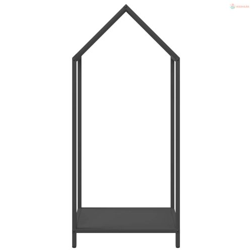 Fekete hidegen hengerelt acél tűzifatároló 40x25x90 cm