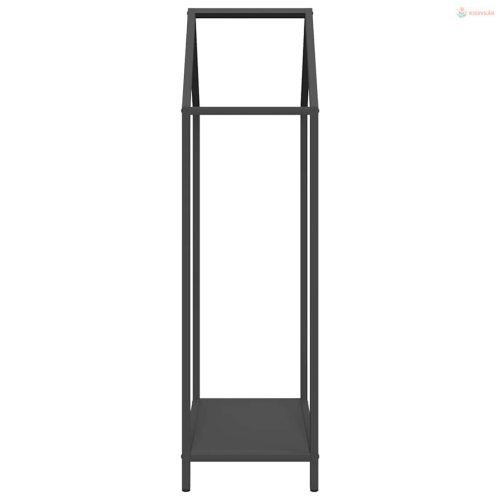 Fekete hidegen hengerelt acél tűzifatároló 40x25x90 cm