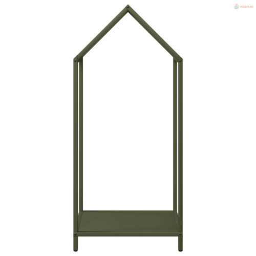 Olívazöld hidegen hengerelt acél tűzifatároló 40x25x90 cm