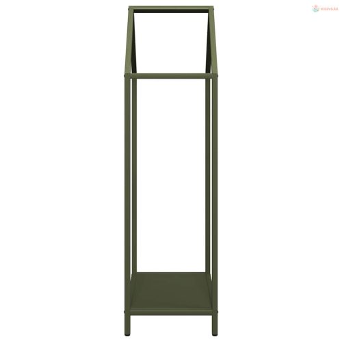 Olívazöld hidegen hengerelt acél tűzifatároló 40x25x90 cm