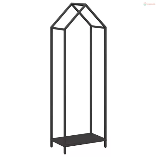 Fekete hidegen hengerelt acél tűzifatároló 40x25x120 cm