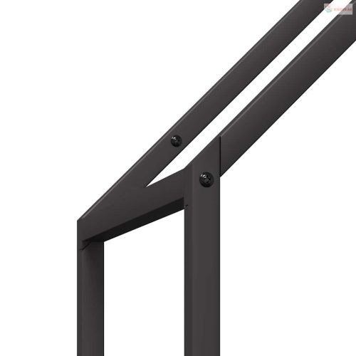 Fekete hidegen hengerelt acél tűzifatároló 40x25x120 cm
