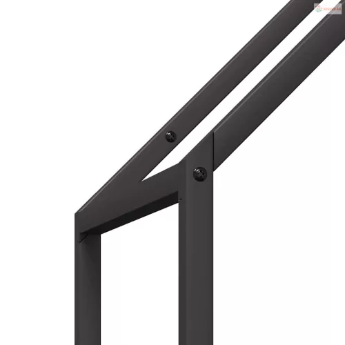 Fekete hidegen hengerelt acél tűzifatároló 40x25x120 cm