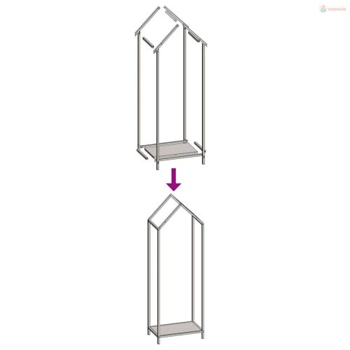 Fehér hidegen hengerelt acél tűzifatároló 40x25x120 cm