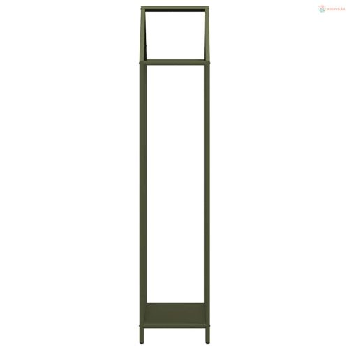 Olívazöld hidegen hengerelt acél tűzifatároló 40x25x120 cm