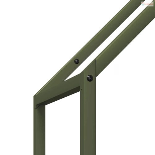 Olívazöld hidegen hengerelt acél tűzifatároló 40x25x120 cm