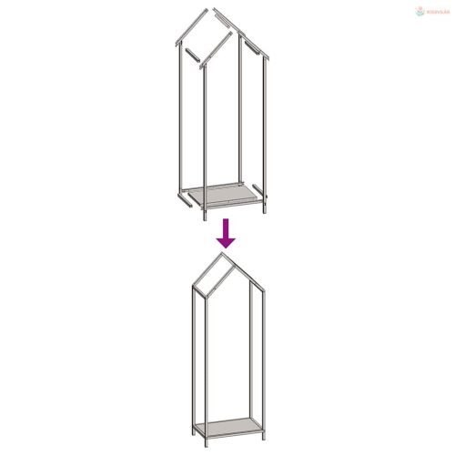 Olívazöld hidegen hengerelt acél tűzifatároló 40x25x120 cm