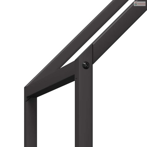 Fekete hidegen hengerelt acél tűzifatároló 60x25x60 cm