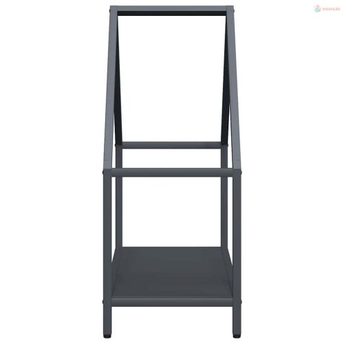 Antracitszürke hidegen hengerelt acél tűzifatároló 60x25x60 cm