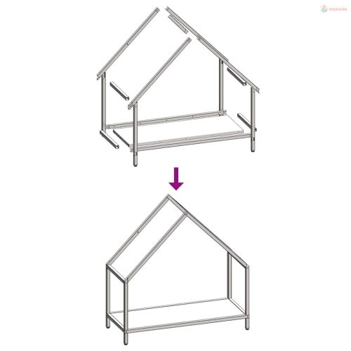 Antracitszürke hidegen hengerelt acél tűzifatároló 60x25x60 cm