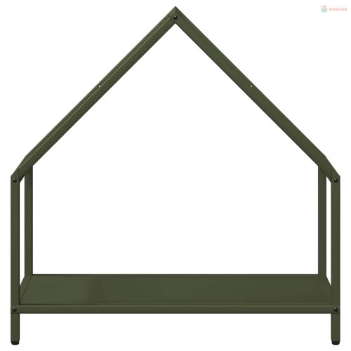 Olívazöld hidegen hengerelt acél tűzifatároló 60x25x60 cm