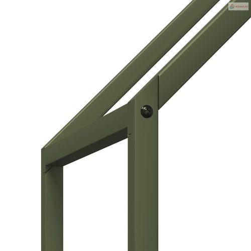 Olívazöld hidegen hengerelt acél tűzifatároló 60x25x60 cm