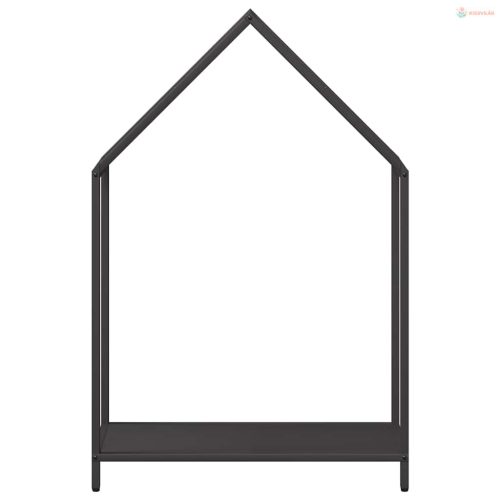 Fekete hidegen hengerelt acél tűzifatároló 60x25x90 cm