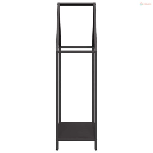 Fekete hidegen hengerelt acél tűzifatároló 60x25x90 cm