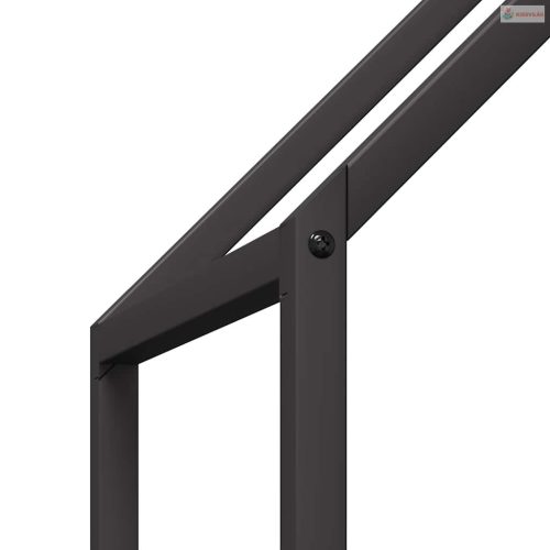 Fekete hidegen hengerelt acél tűzifatároló 60x25x90 cm