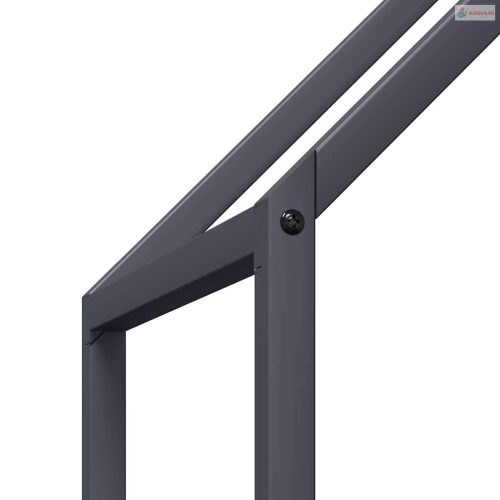 Antracitszürke hidegen hengerelt acél tűzifatároló 60x25x90 cm