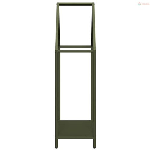 Olívazöld hidegen hengerelt acél tűzifatároló 60x25x90 cm