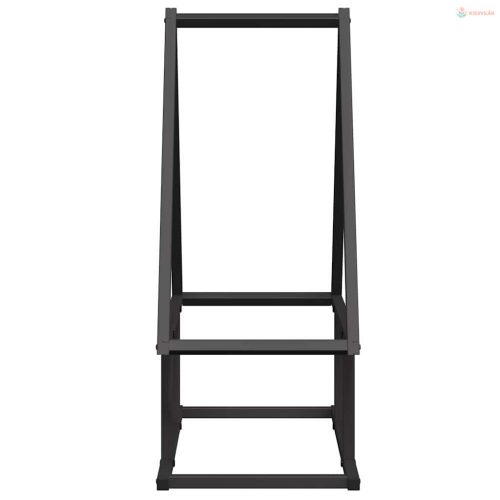 Fekete hidegen hengerelt acél tűzifatároló 50x25x60 cm