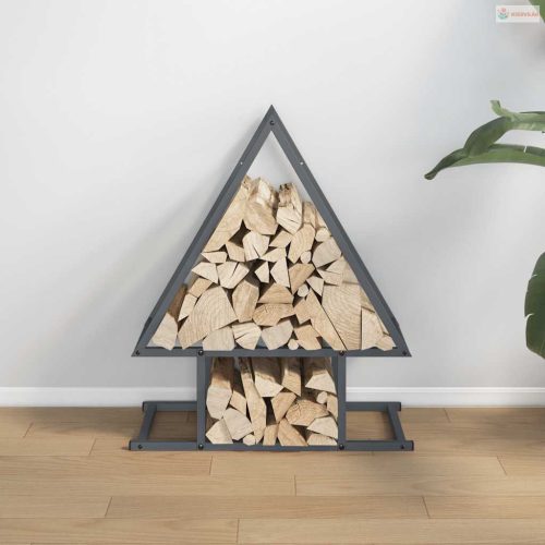 Antracitszürke hidegen hengerelt acél tűzifatároló 50x25x60 cm