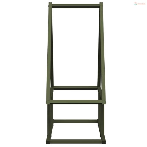 Olívazöld hidegen hengerelt acél tűzifatároló 50x25x60 cm