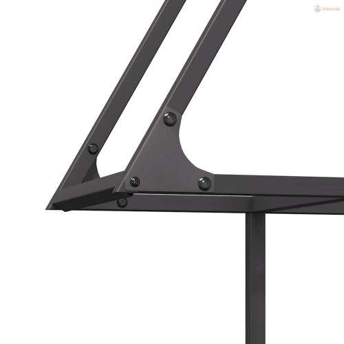 Fekete hidegen hengerelt acél tűzifatároló 80x25x90 cm