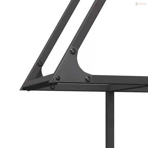 Fekete hidegen hengerelt acél tűzifatároló 80x25x90 cm