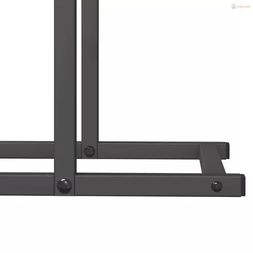 Fekete hidegen hengerelt acél tűzifatároló 80x25x90 cm