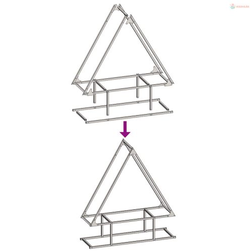 Fekete hidegen hengerelt acél tűzifatároló 80x25x90 cm