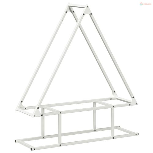 Fehér hidegen hengerelt acél tűzifatároló 80x25x90 cm