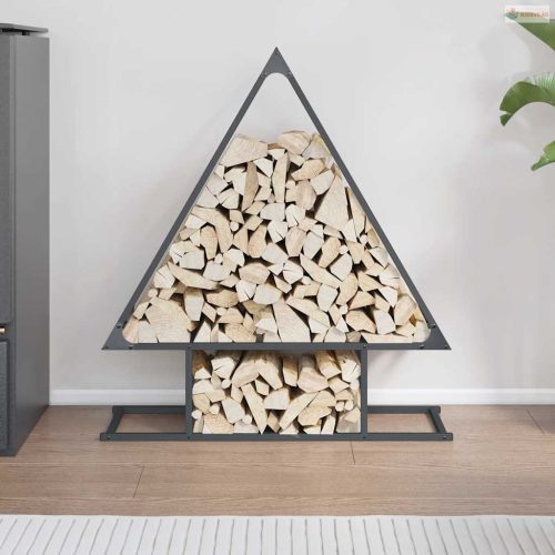 Antracitszürke hidegen hengerelt acél tűzifatároló 80x25x90 cm